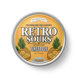 Iconic Retro Sours Pineapple Hard Candy Tin 2.12oz 8ct